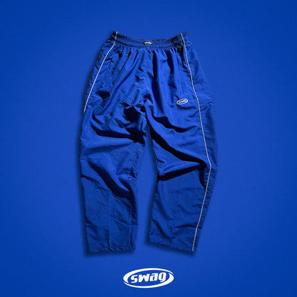 swag track pants ( blue ) ''2 lines''