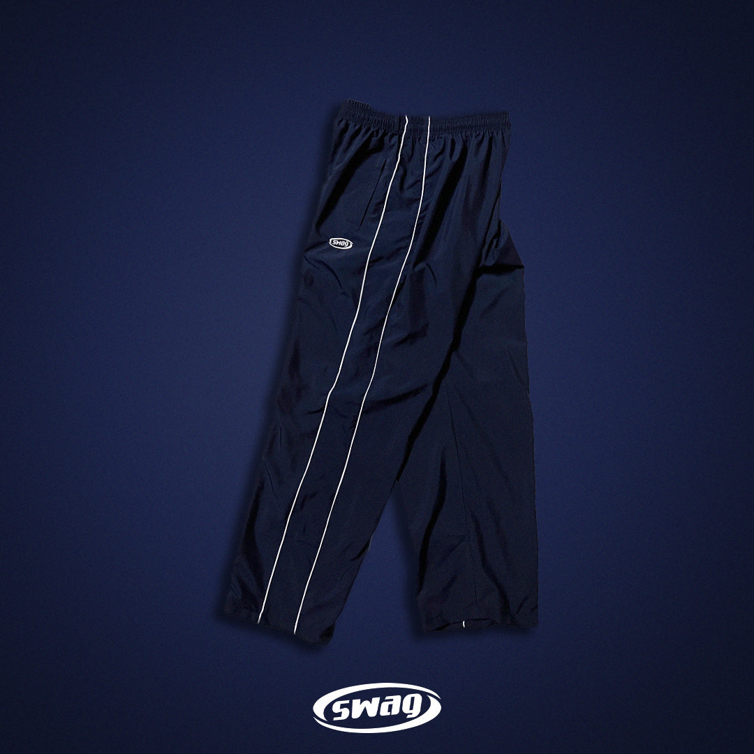 SWAG TRACK PANTS (NAVY) '' 2 LINES ''