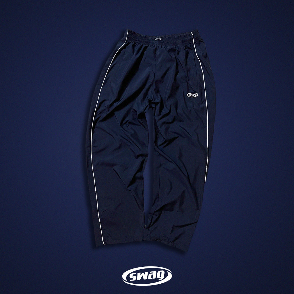 SWAG TRACK PANTS (NAVY) '' 2 LINES ''
