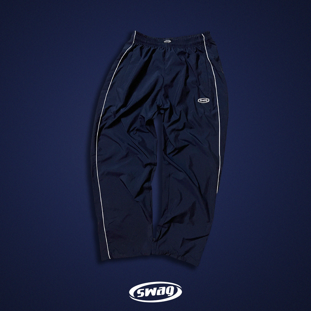 SWAG TRACK PANTS (NAVY) '' 2 LINES ''