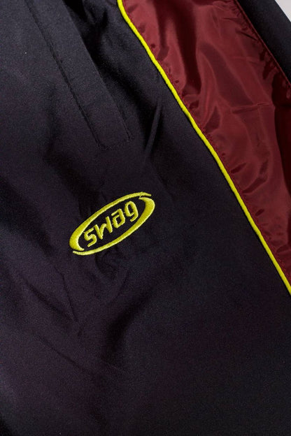 swag track pants ( burgundy & yellow )